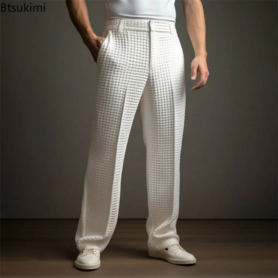 2026 Men's Waffle Suit Pants
